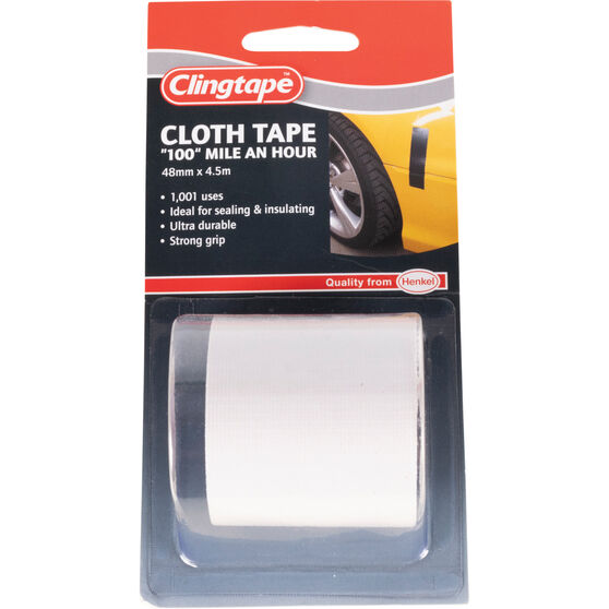 Clingtape White Cloth Tape 48mm x 4.5m, , scanz_hi-res