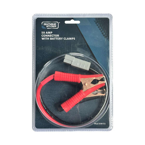 Ridge Ryder 50 AMP Plug - Battery Clamp, 30cm, 8 AWG, , scanz_hi-res