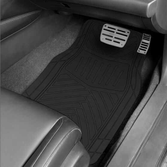 SCA Essential Black Rubber Car Floor Mats Supercheap Auto New Zealand