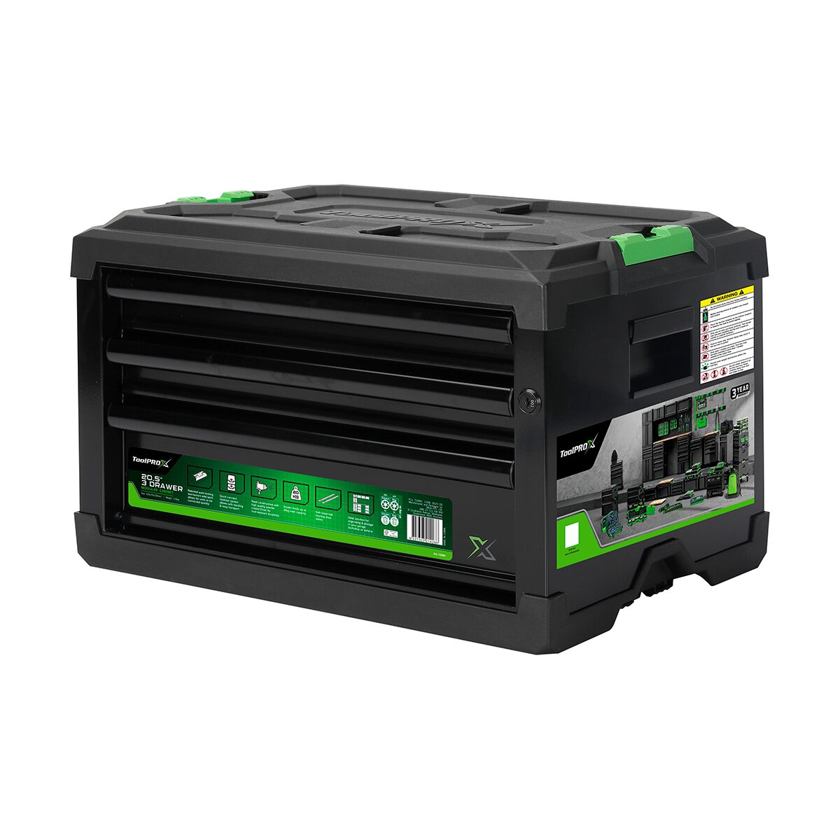 ToolPRO-X Metal Modular Storage System - 2 Shallow & 1 Deep Drawer, , scanz_hi-res