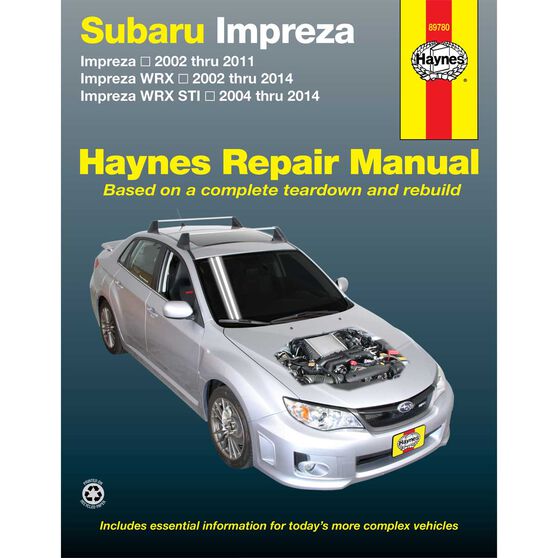 Haynes Car Manual For Subaru Impreza, WRX and WRX STI, 2002-2014 - 89780, , scanz_hi-res