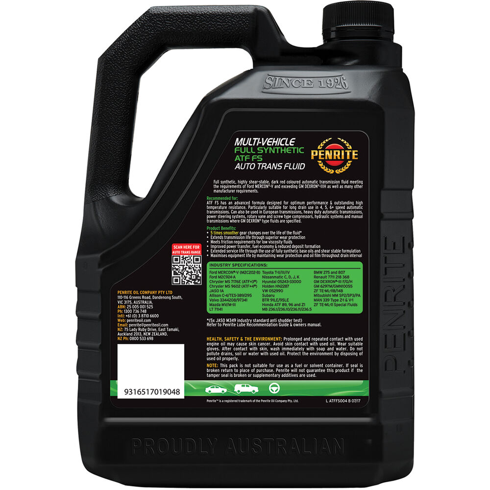 Penrite ATF FS Automatic Transmission Fluid 4 Litre Supercheap Auto