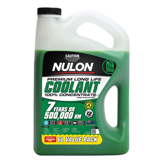 Nulon Long Life Anti-Freeze/Anti-Boil Green Concentrate Coolant - 6 Litre, , scanz_hi-res
