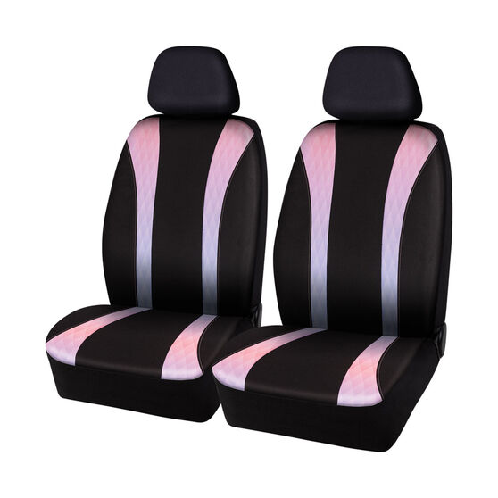 SCA Ombre Polyester Seat Covers Pink/Blue/Black Adjustable Headrests Airbag Compatible, , scanz_hi-res