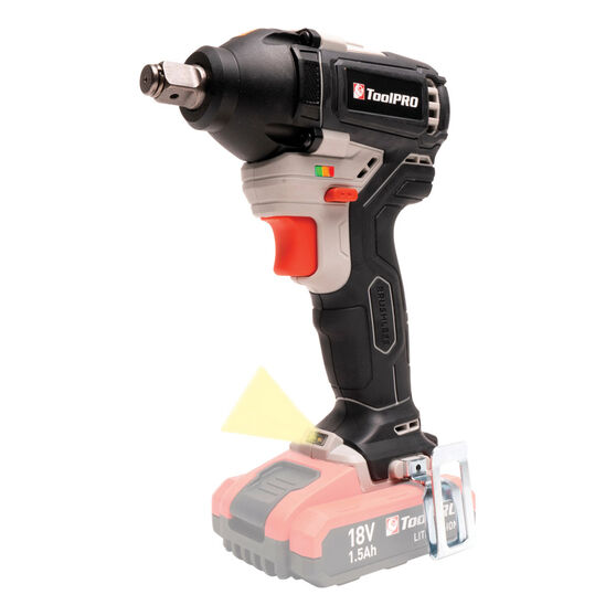 ToolPRO 18V Brushless 1/2" 300Nm Impact Wrench Skin, , scanz_hi-res