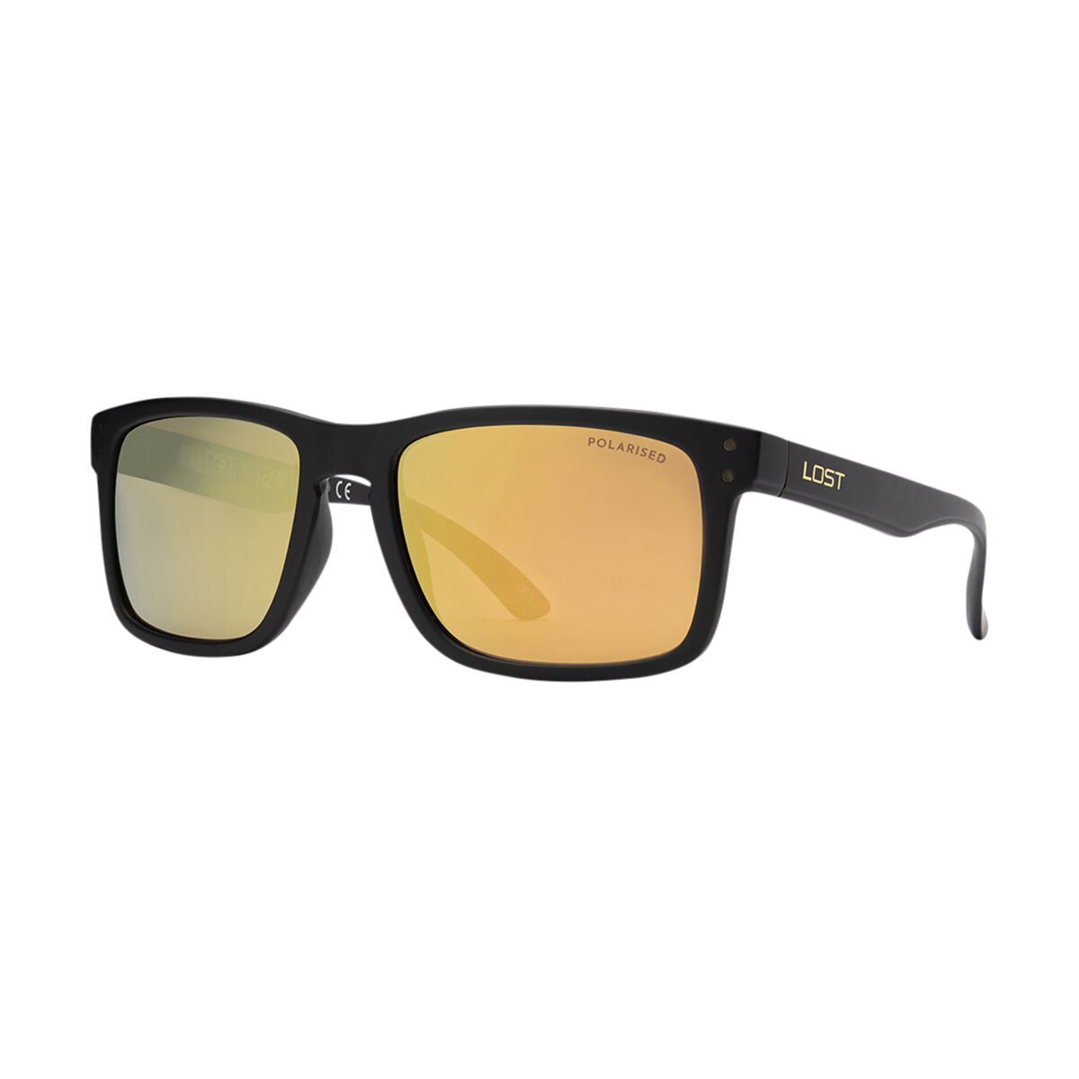 LOST Sunglasses Hazelwood Gold Polarised Matt Black, , scanz_hi-res