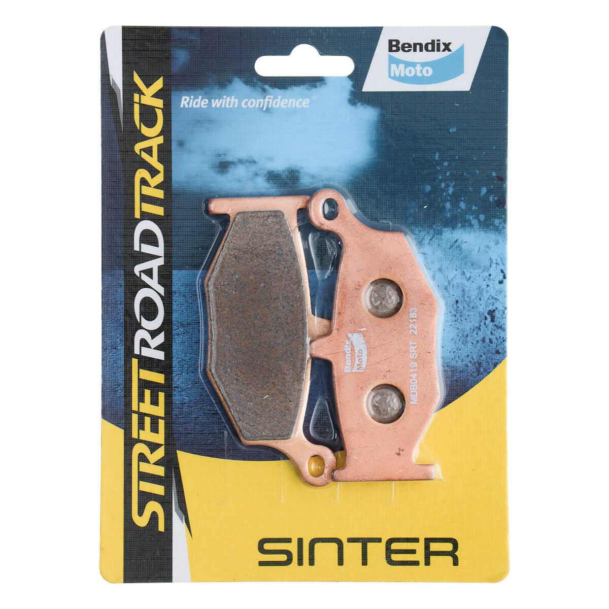 Bendix Street Road Track Motorcycle Disc Brake Pads - MDB0419-SRT, , scanz_hi-res
