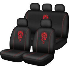 SCA Dragon Seat Cover Pack - Red Adjustable Headrests Size 30 and 06H Airbag Compatible, , scanz_hi-res