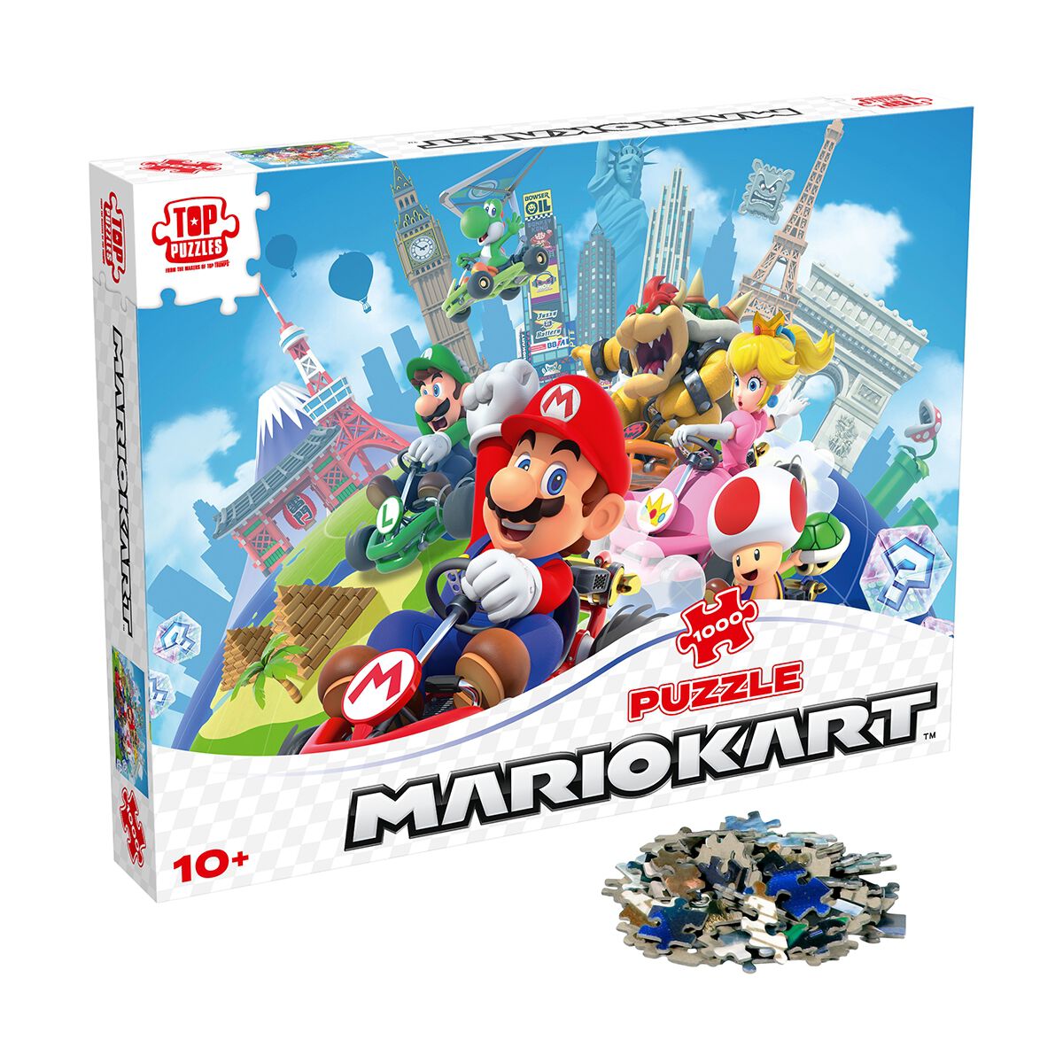 Mario Kart "Around The World" 1000 Piece Puzzle, , scanz_hi-res
