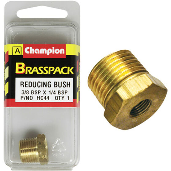 Champion Hex Reducing Bush - 3 / 8-1 / 4inch, Brass, , scanz_hi-res