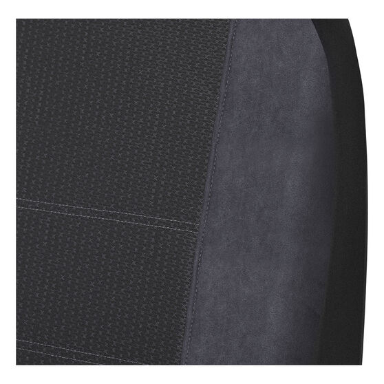 SCA Premium Jacquard and Velour Seat Covers Charcoal Rear Seat Size
