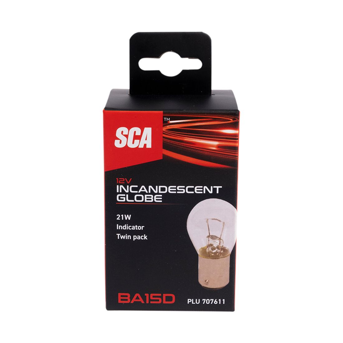 SCA Incandescent Globe - P21W 12V 21W  - 2 Pack, , scanz_hi-res