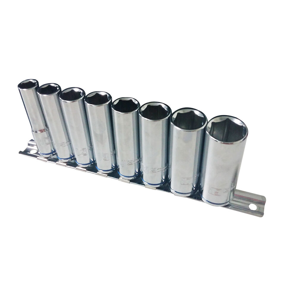 ToolPRO Socket Rail Set 3 / 8 inch Drive, Metric, Deep, 8 Piece Supercheap Auto New Zealand