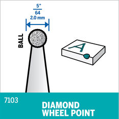 Dremel 2.0mm Diamond Wheel Point Bit 7103, , scanz_hi-res