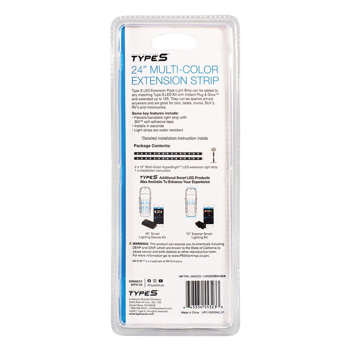 Type S Interior LED Accessory 24" Strip Multi Colour, , scanz_hi-res