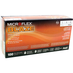 MICROFLEX Blaze Organge Nitrile Gloves - large 100 Pack, , scanz_hi-res