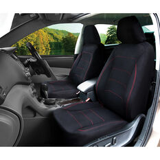 SCA Neoprene Seat Covers - Black and Red Adjustable Headrests Airbag Compatible, , scanz_hi-res