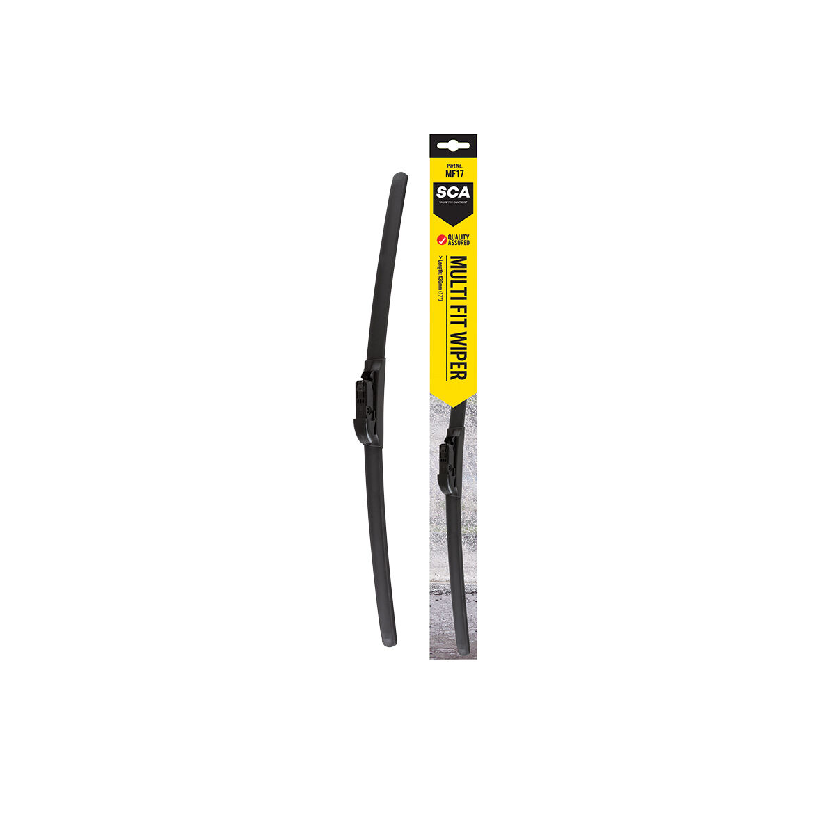 SCA Multi-Fit Wiper Blade 425mm (17") Single - MF17, , scanz_hi-res
