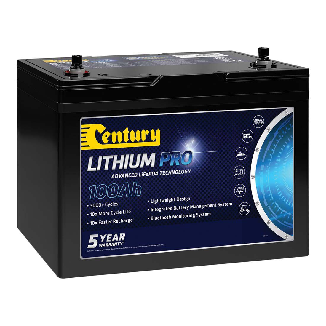 Century Deep Cycle Lithium Battery 100Ah C12 100XLi Supercheap Auto New Zealand