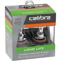 Calibre Long Life Headlight Globes - H11, 12V 55W, CALLH11, , scanz_hi-res