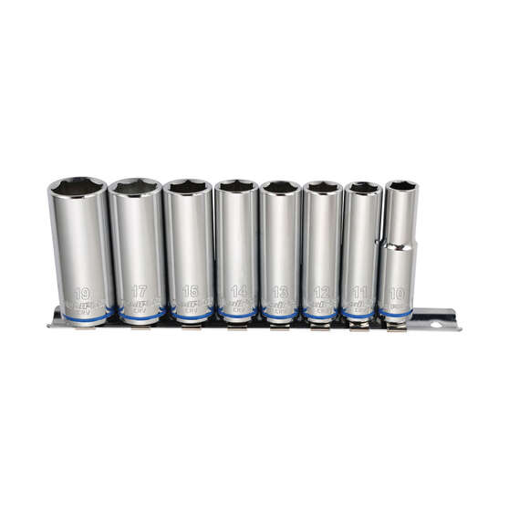 ToolPRO Socket Rail Set 3/8" Drive Deep Metric 8 Piece, , scanz_hi-res