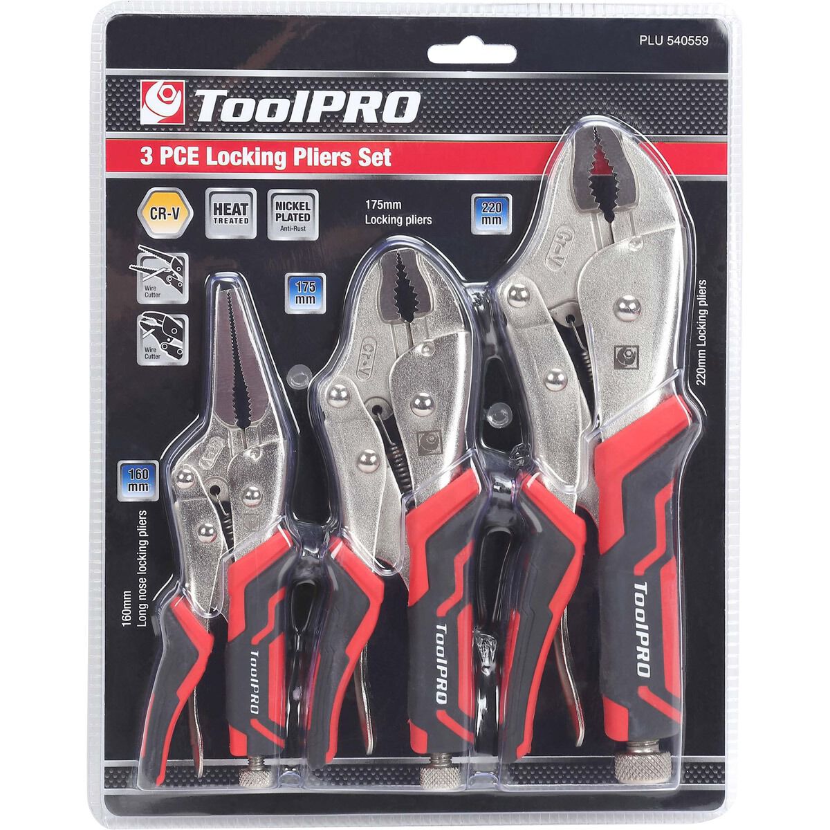 ToolPRO Locking Plier Set 3 Piece, , scanz_hi-res