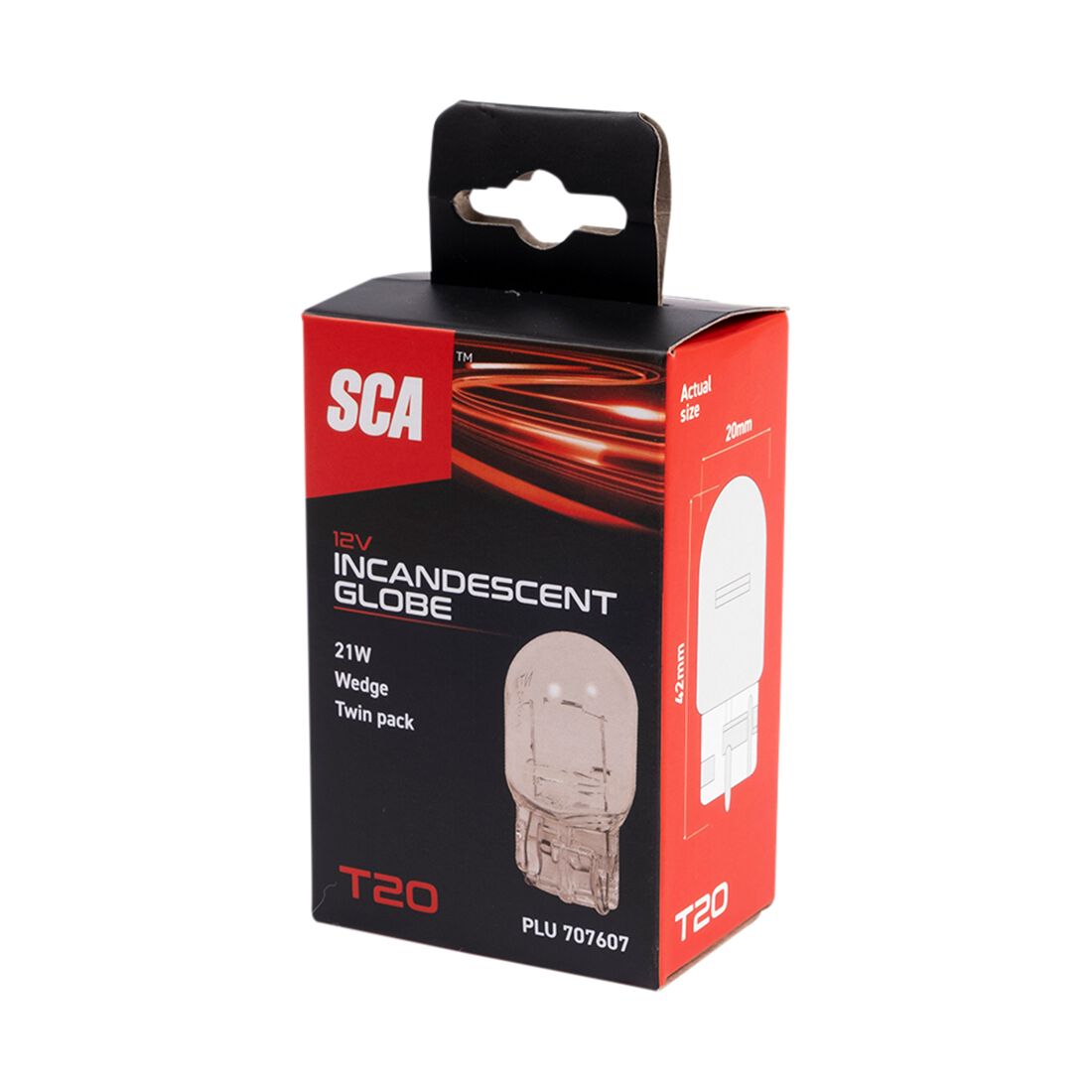 SCA Incandescent Globe - T20 12V 21W - 2 Pack, , scanz_hi-res