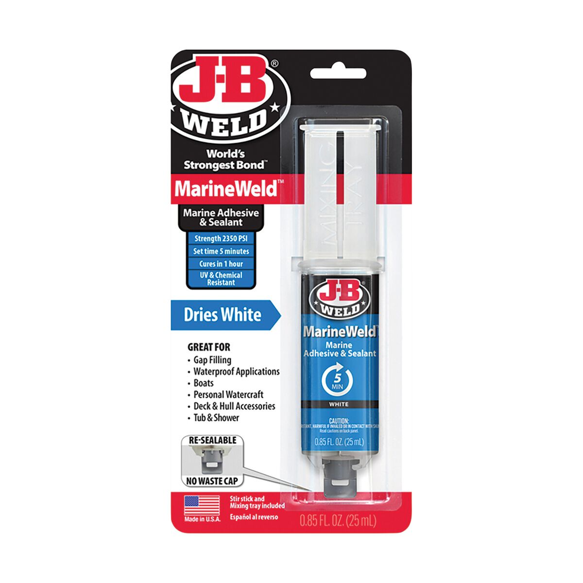 JB Weld MarineWeld Syringe 25mL White 50172, , scanz_hi-res