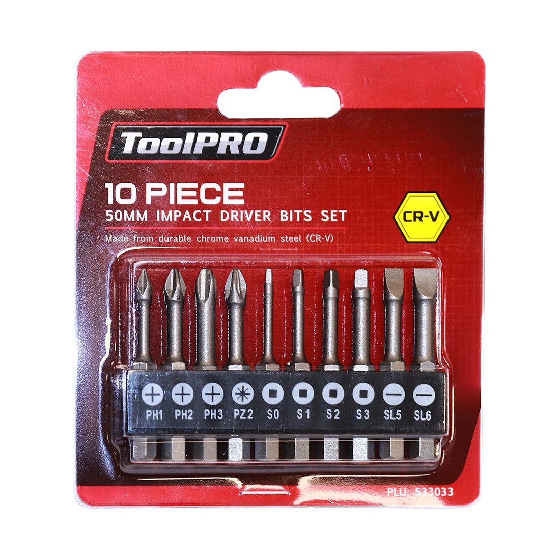 ToolPRO Impact Driver Bit Set 50mm 10 Piece, , scanz_hi-res