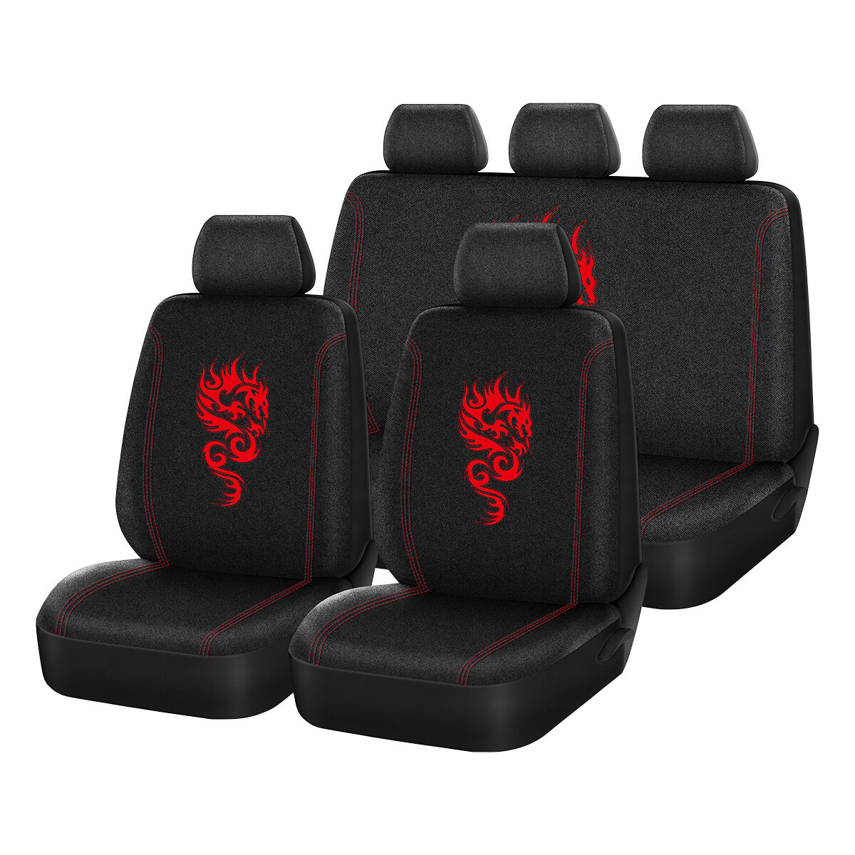 Red dragon clearance seat covers