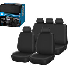 SCA Essentials Black Seat Cover Front And Rear Pack, Adjustable Headrests, Front Seat Airbag Compatible, , scanz_hi-res