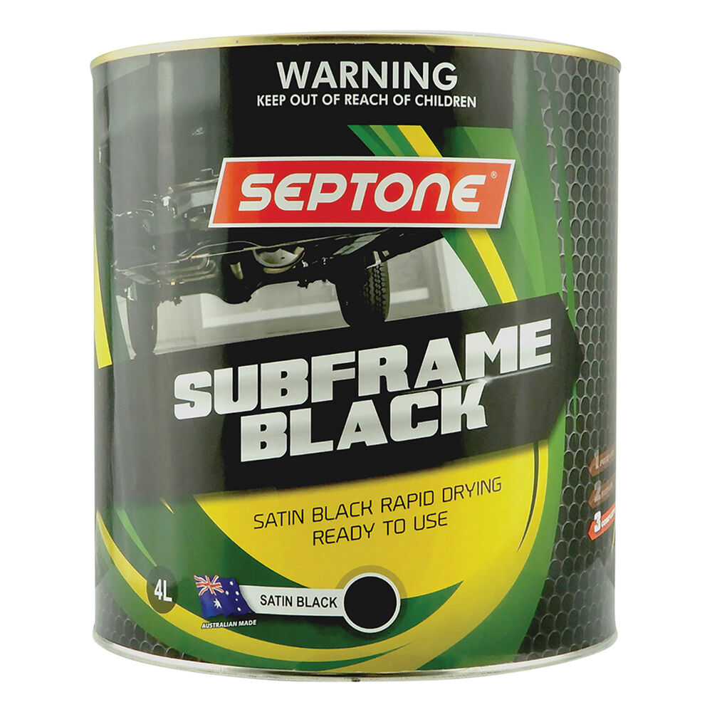 Septone Subframe Paint Satin Black, 4 Litre Supercheap Auto New Zealand