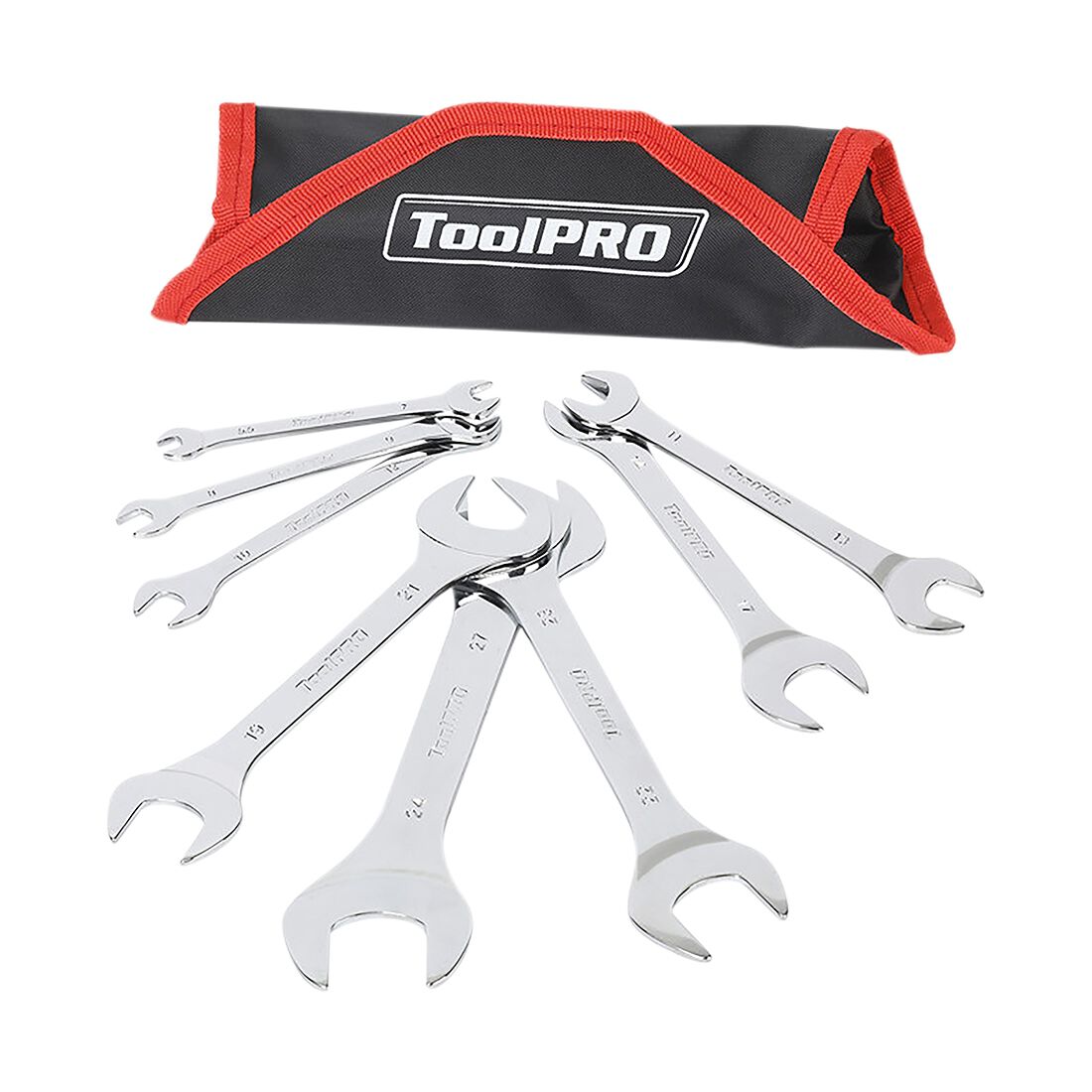 ToolPRO Super Thin Combination Spanner Set Roll 8 Piece, , scanz_hi-res