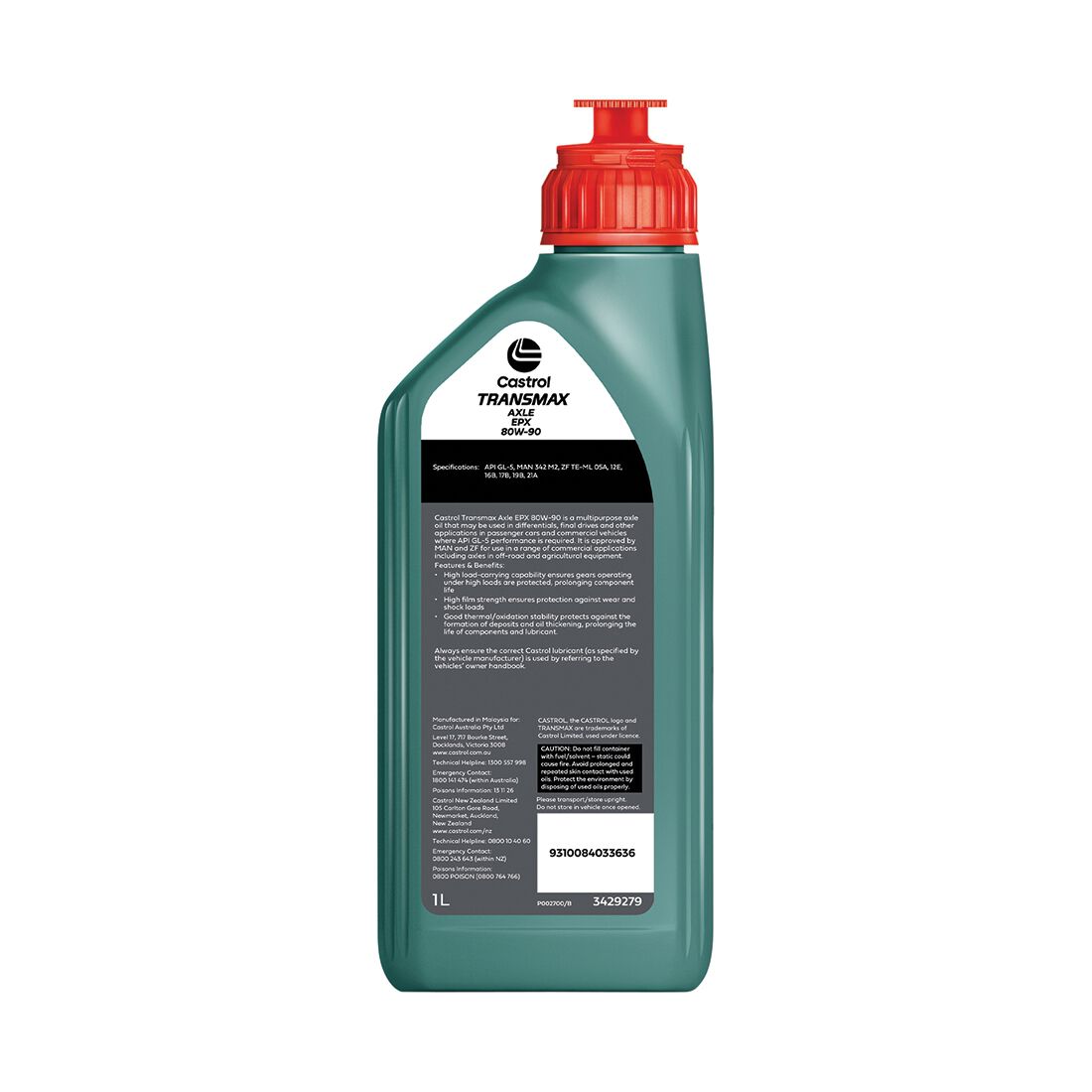 GEAR OIL 1L CASTROL TMAX AXEL EPX 80W-90, , scanz_hi-res