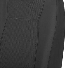 SCA Jacquard Seat Covers Black Adjustable Headrests Rear Bench, , scanz_hi-res