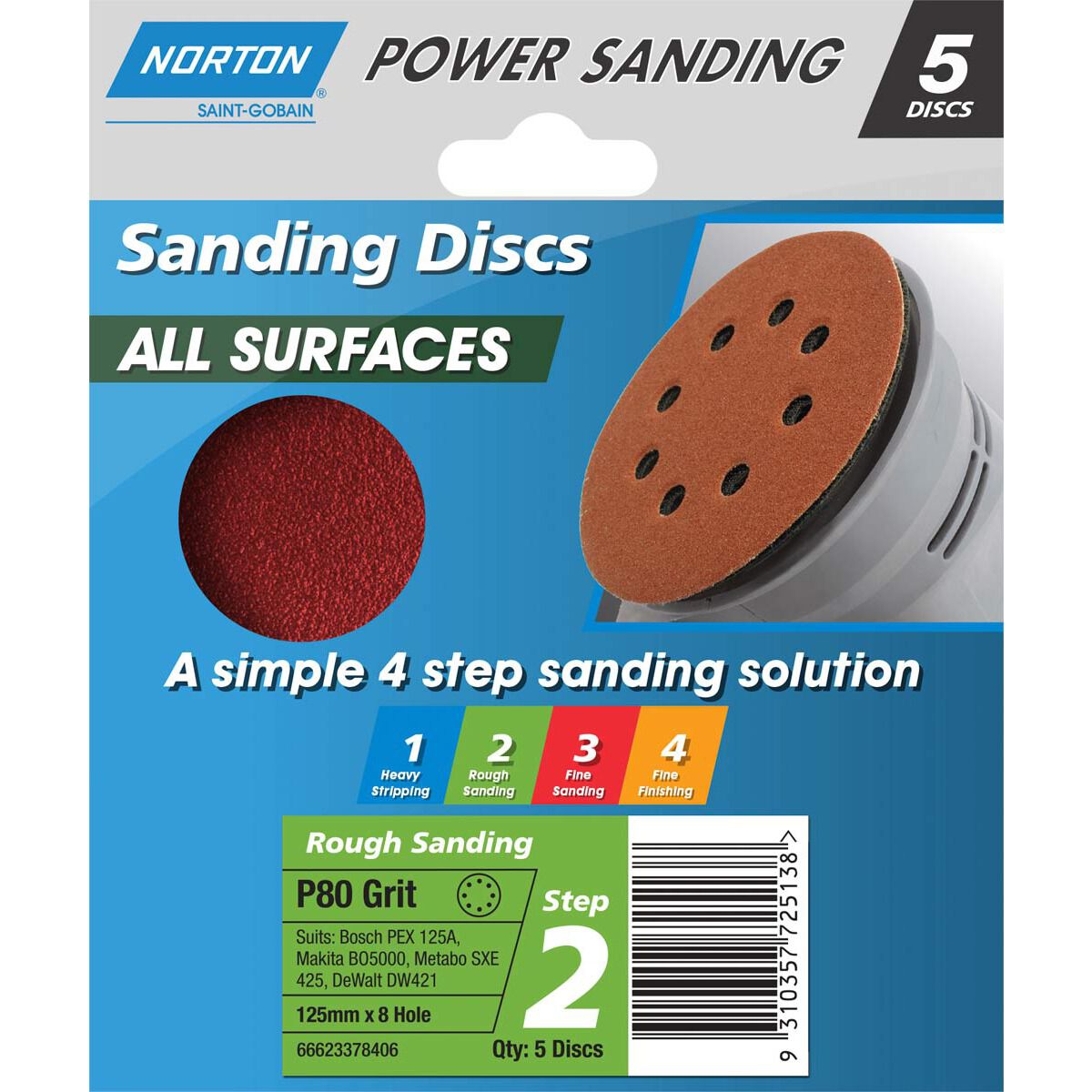 125mm sanding outlet discs 80 grit