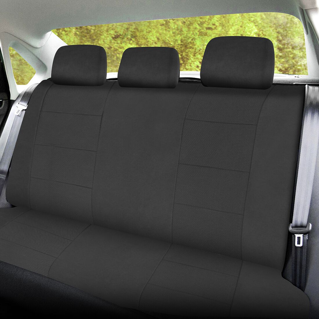 SCA Jacquard Embossed Dot Seat Covers Black, Rear, Airbag Compatible, Size 06H, , scanz_hi-res