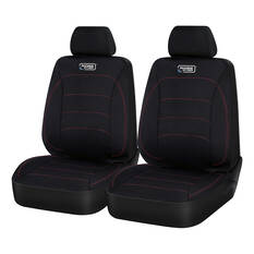 Ridge Ryder Neoprene Seat Covers Black/Red Adjustable Headrests Airbag Compatible 30SAB, , scanz_hi-res