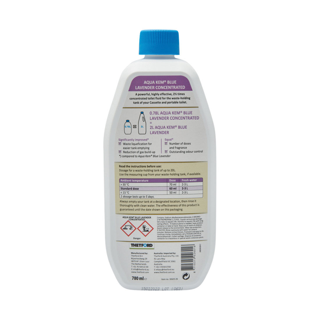 Thetford Aqua Kem Lavender Concentrate Toilet Additive 780ml, , scanz_hi-res