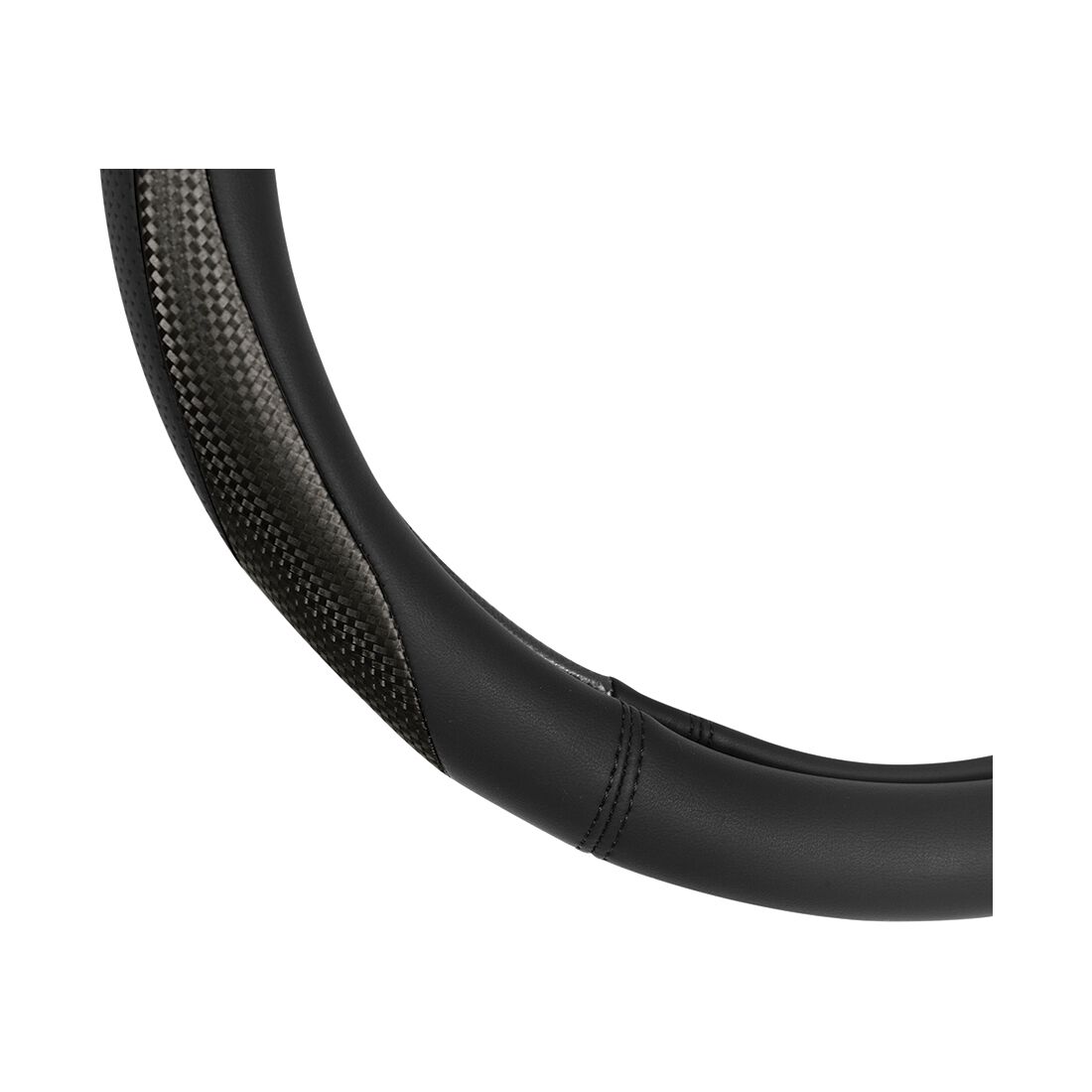 SCA Steering Wheel Cover Sports Leather Look Black Metallic, , scanz_hi-res