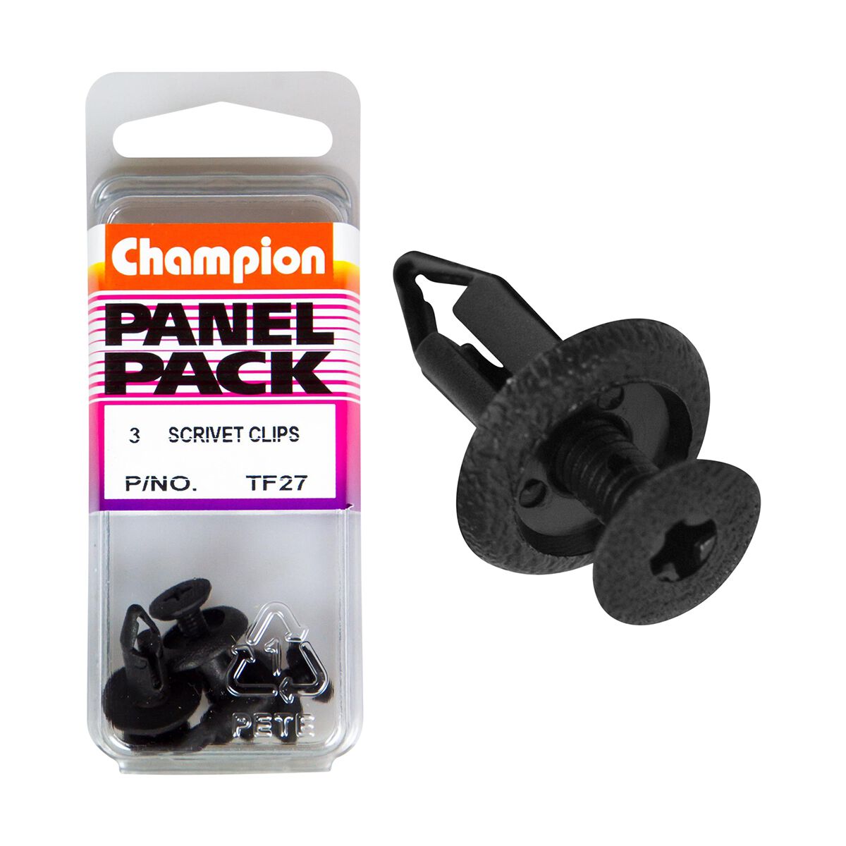 Champion Panel Pack Scrivet Clips TF27, 6mmx18mm, , scanz_hi-res