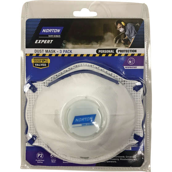 Norton Disposable P2 Safety Masks - 3 Pack, , scanz_hi-res