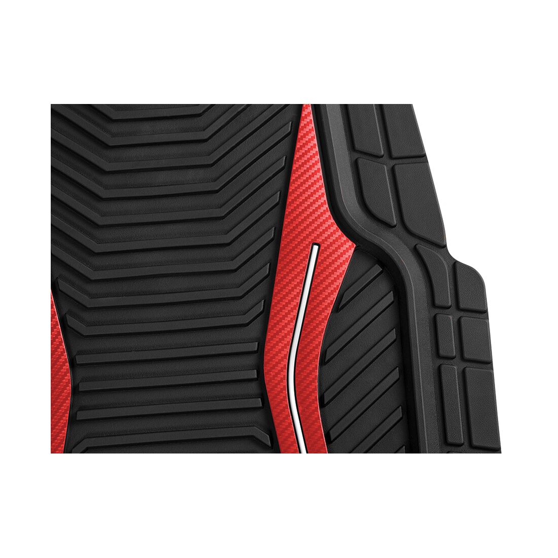 SCA Floor Mats PVC Rubber Sports Red Set of 4, , scanz_hi-res