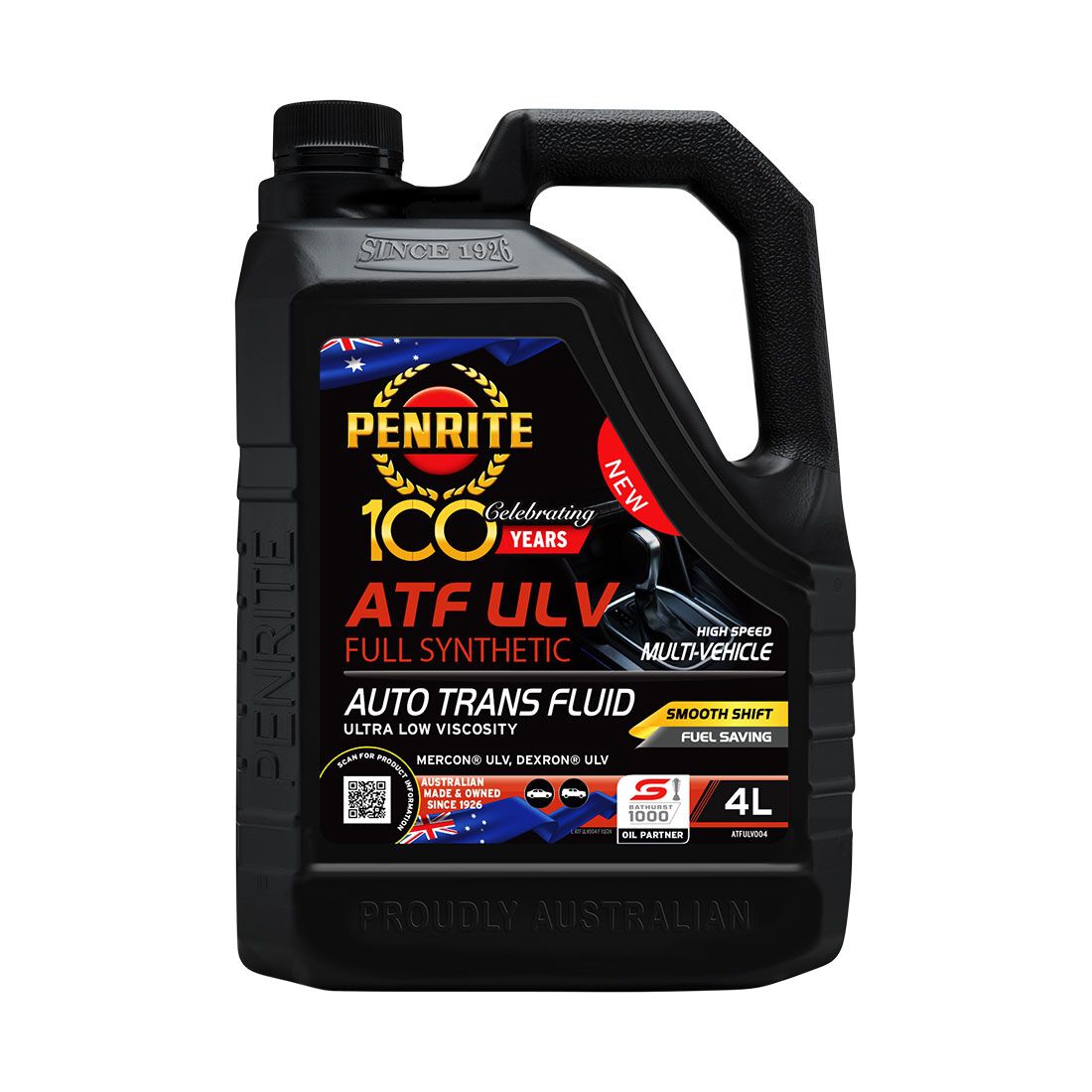 Penrite MultiVehicle ULV Auto Transmission Fluid 4 Litres, , scanz_hi-res