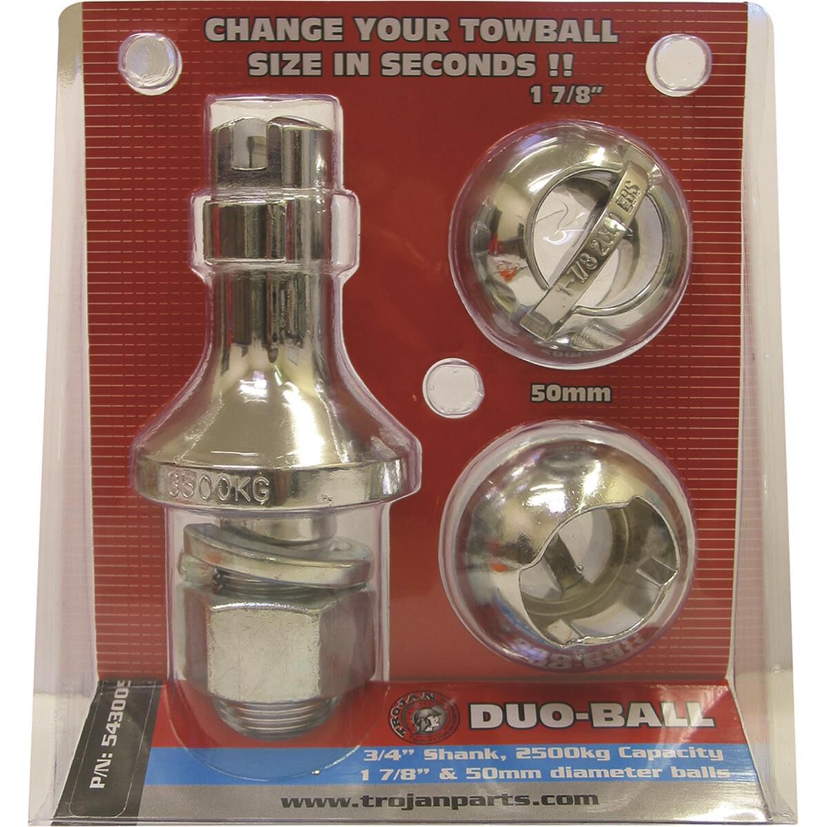 Trojan Tow Ball Duo Fit - 2200KG, 3/4 inch, , scanz_hi-res