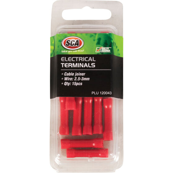 SCA Electrical Terminals - Cable Joiner, Red, 15 Pack, , scanz_hi-res