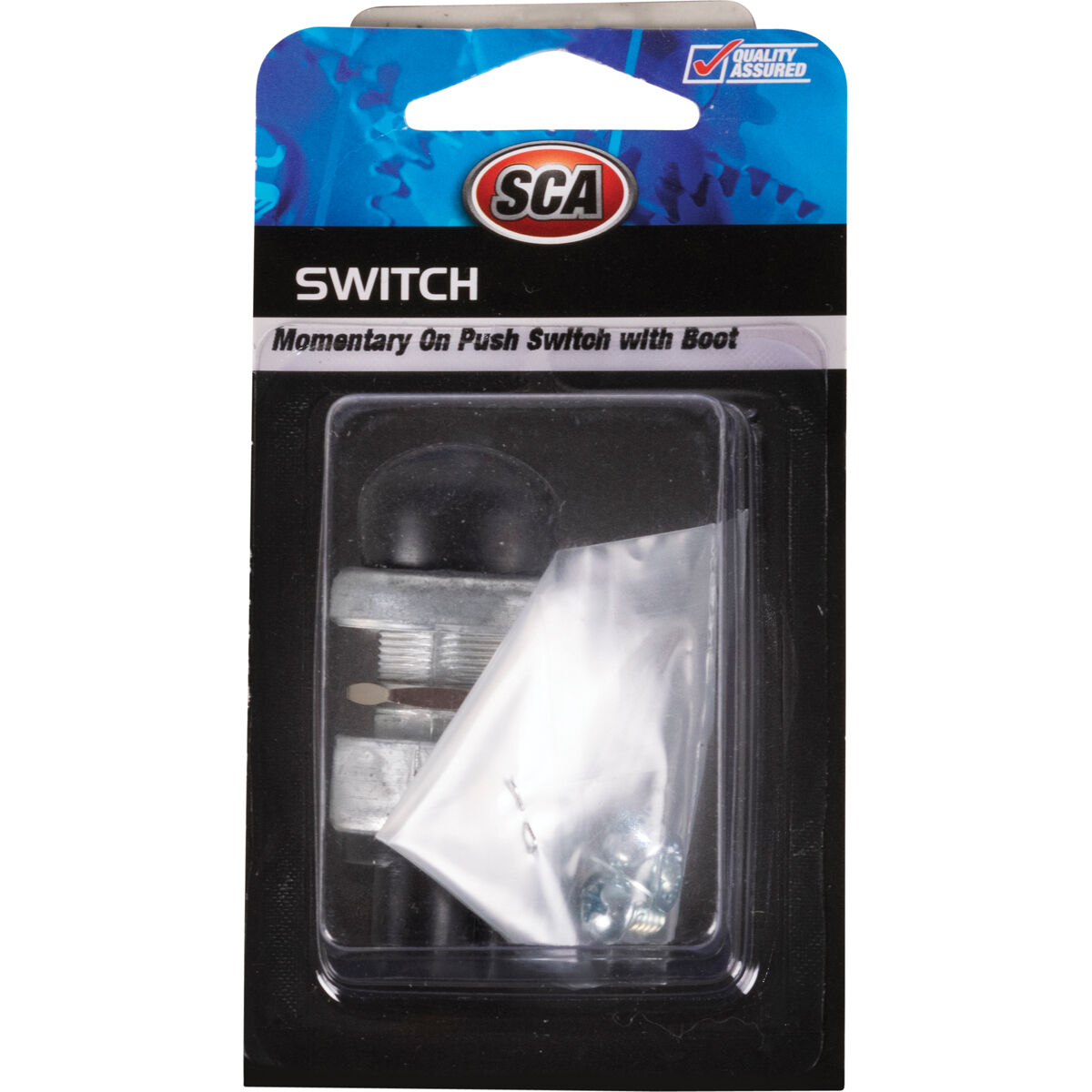 SCA Momentary Push Switch w/Boot - 12/24V On, 16mm, , scanz_hi-res