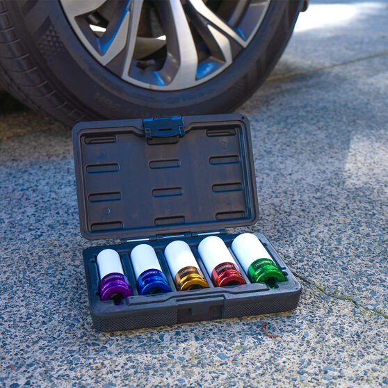 ToolPRO Impact Wheel Nut Socket Set 1/2" Drive Metric 5 Piece