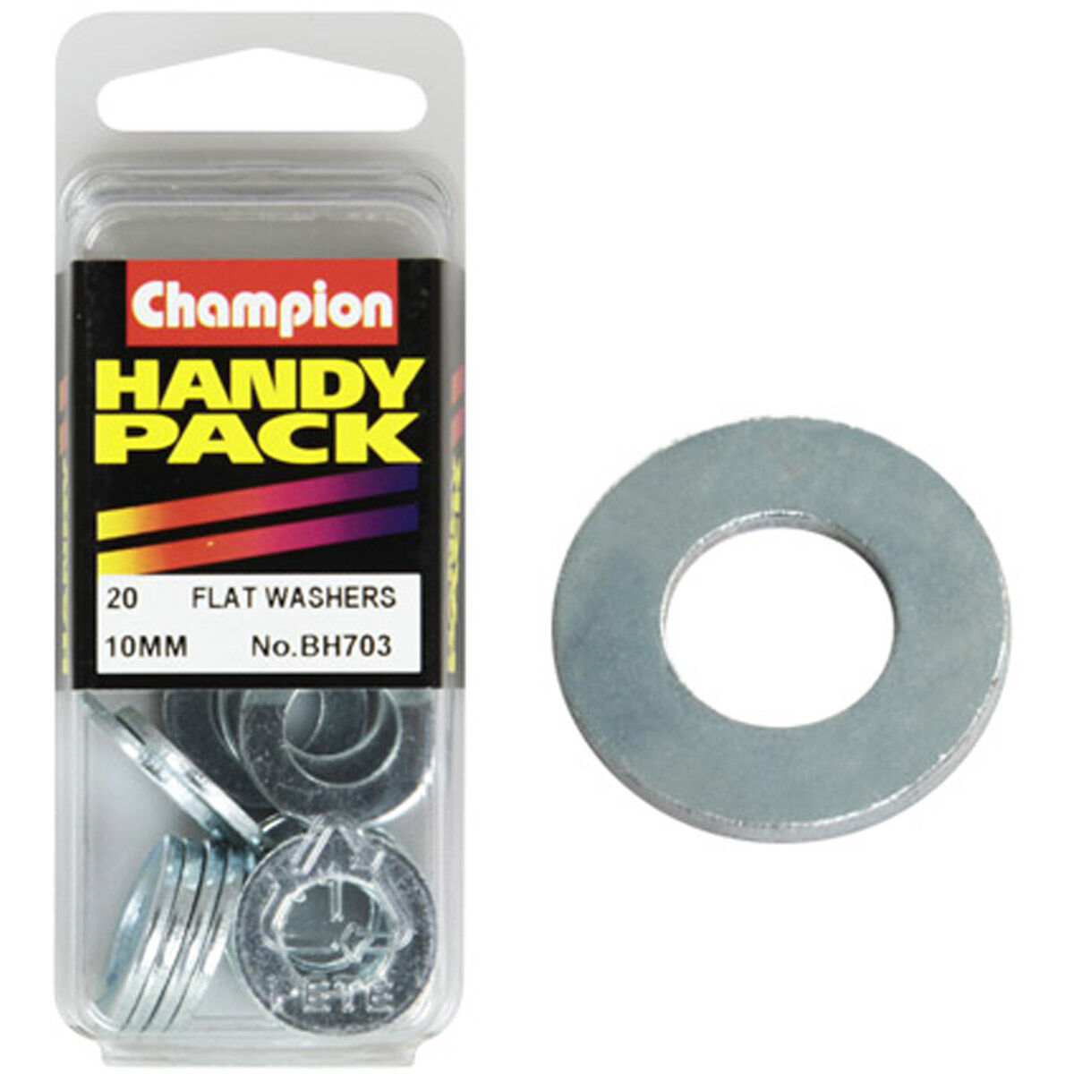 Champion Handy Pack Steel Flat Washers BH703, 10mm, , scanz_hi-res