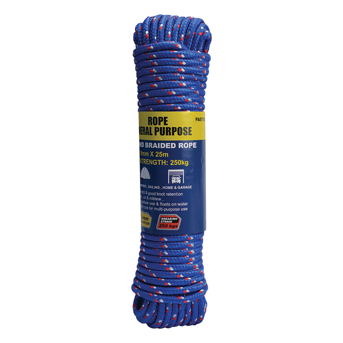 Gripwell Diamond Braided Polypropylene Rope 9mm x 25m, , scanz_hi-res